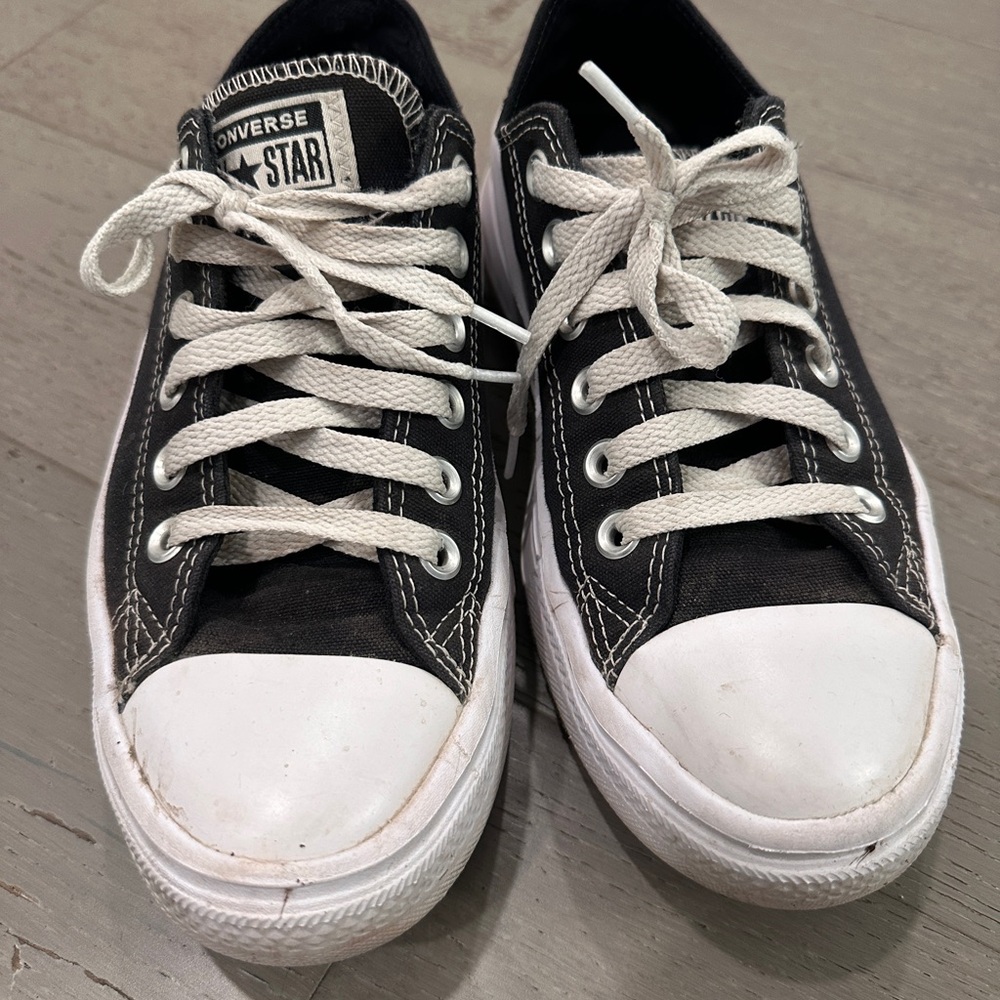 Converse Kids Black and White Low Top Sneakers
